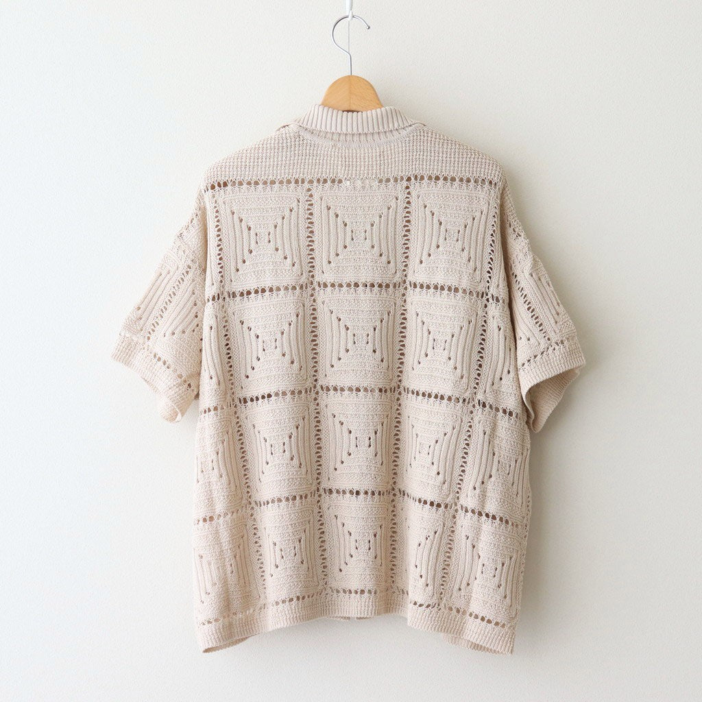 CROCHET KNIT SHIRT #IVORY [YK25SS001011S]