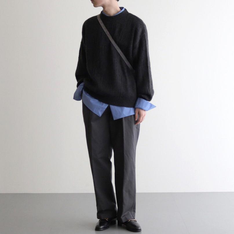 PLATING CREWNECK SWEATER #CHARCOAL [YK24FW0842S]