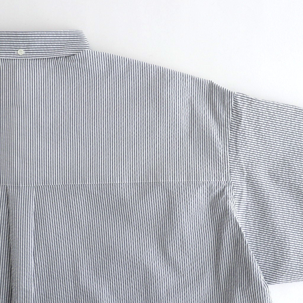 SEERSUCKER S/S B.D SHIRT #WHITE×NAVY [FSC261-50228]