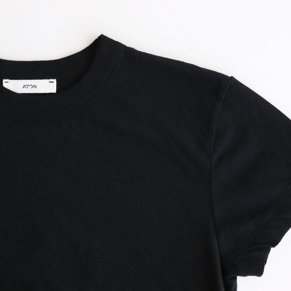 FRESCA SINGLE JERSEY TIGHT FIT T-SHIRT #BLACK [KKAGGM0402]