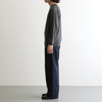 SILK NEP DENIM 5P WIDE PANTS #DARK NAVY [A26AP01SD]