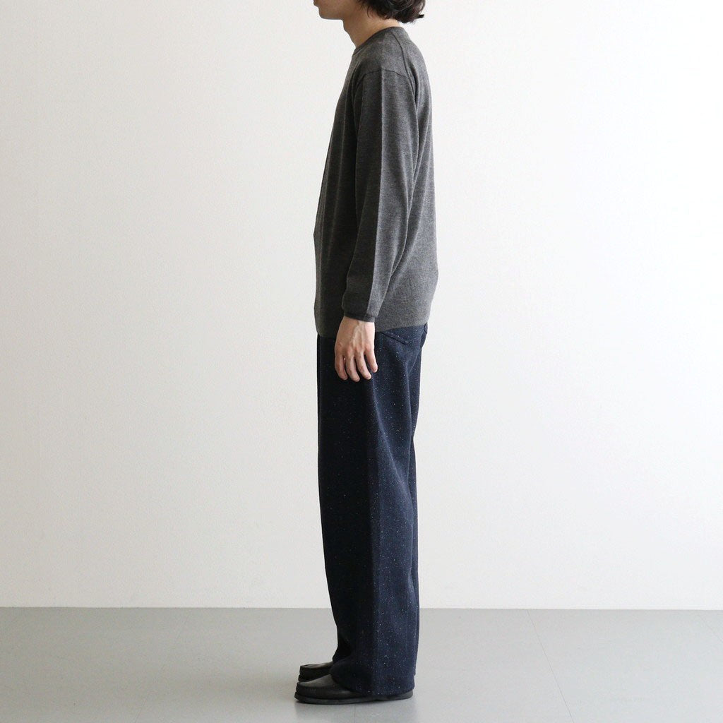 SILK NEP DENIM 5P WIDE PANTS #DARK NAVY [A26AP01SD]