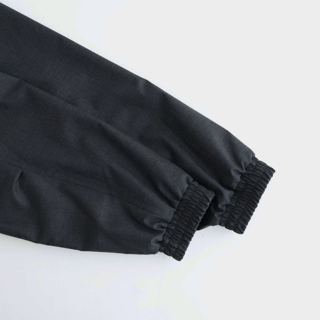 ULTRA FINE TROPICAL WOOL ZIP BLOUSON #TOP CHARCOAL [A26SB01MT]