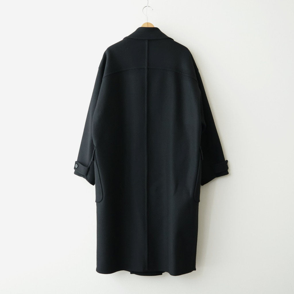 Wool Cashmere Double Breasted Rever Coat #Black [YK26FW01317C]