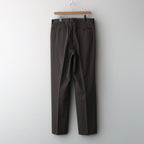 LIGHT WOOL MAX GABARDINE TWO-TUCK SLACKS #TOP BROWN [A24AP03MG]
