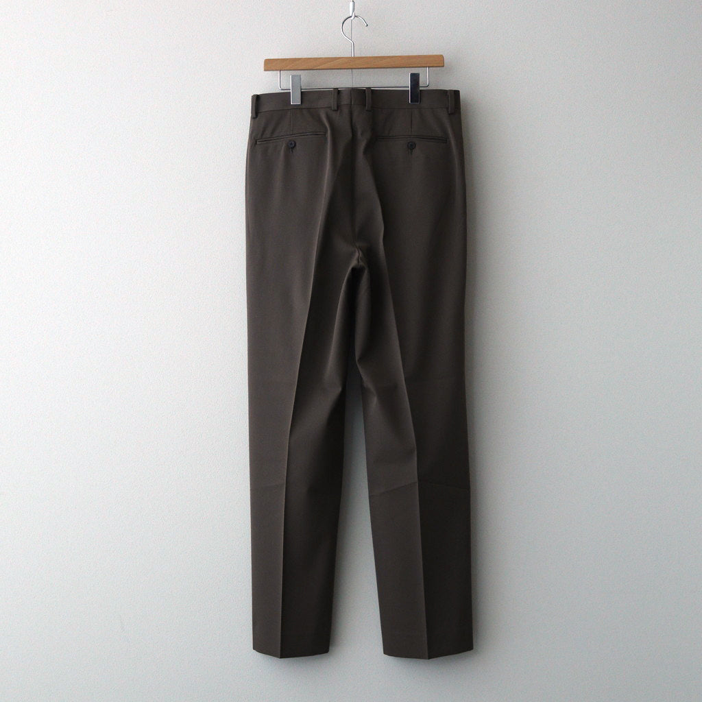 LIGHT WOOL MAX GABARDINE TWO-TUCK SLACKS #TOP BROWN [A24AP03MG]