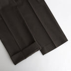 LIGHT WOOL MAX GABARDINE SLACKS #TOP BROWN [A24AP02MG]
