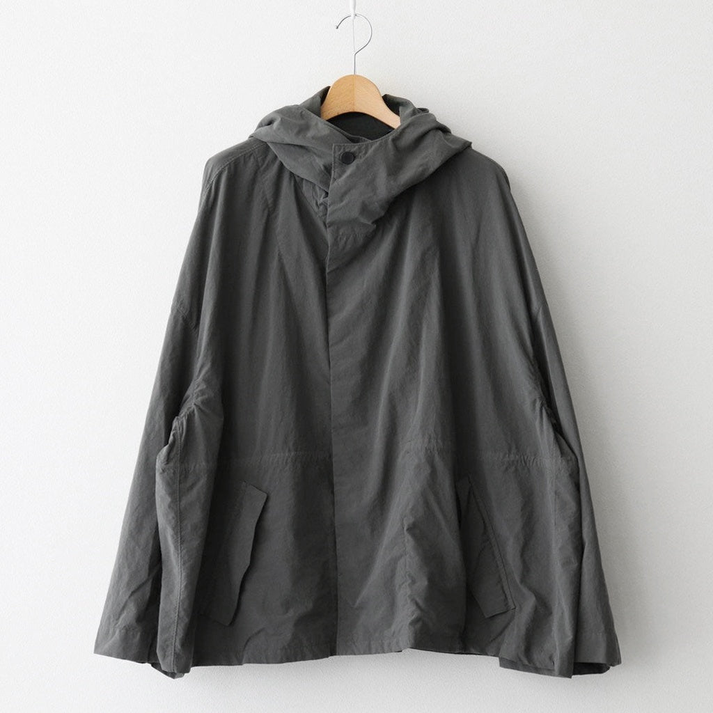 FMSTJK - ナイロンタッサー ガーメントダイ ショートモッズコート #92 Elephant Grey [SN_FR1002JK]