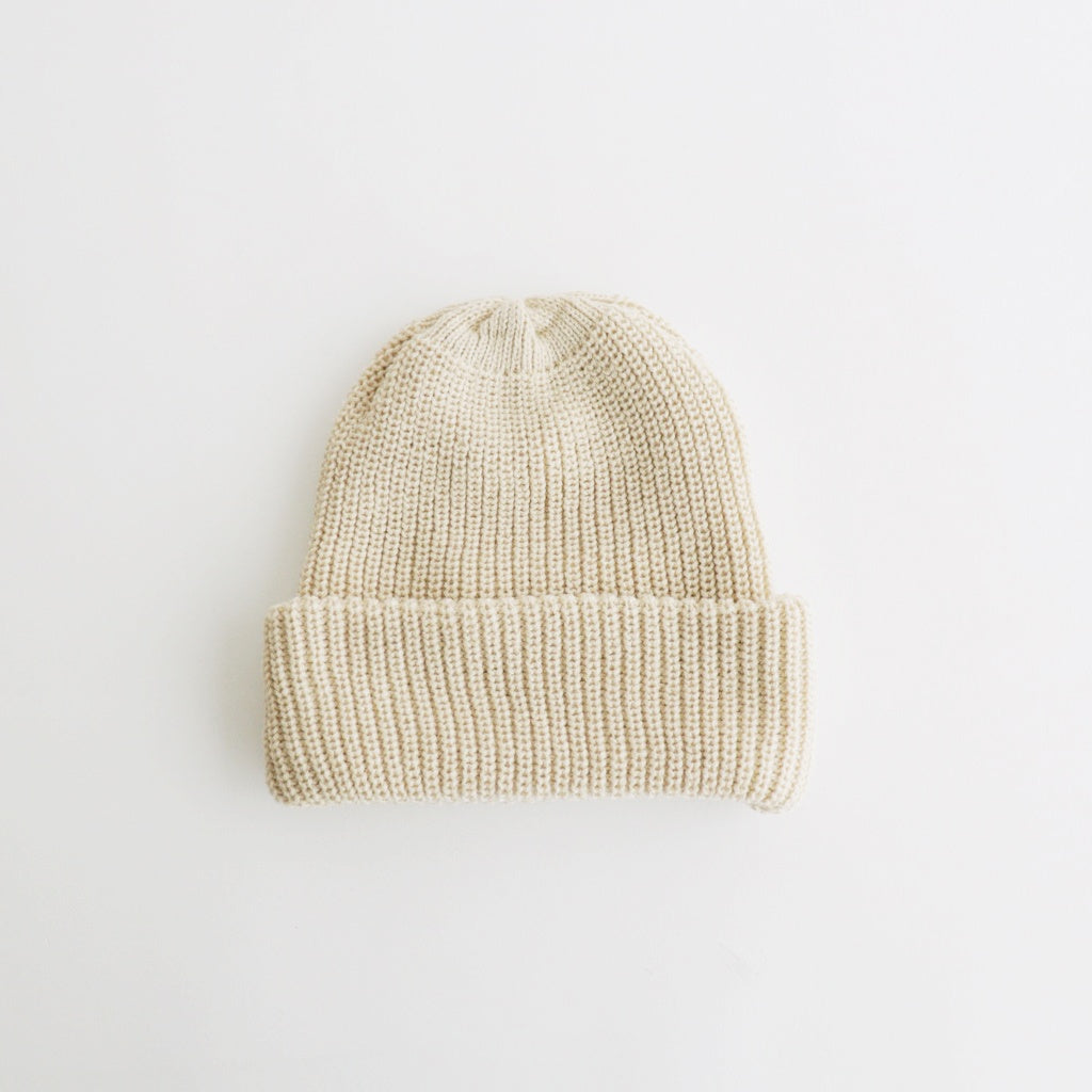 COZY CHUNKY BEANIE #RAW BEIGE [R5075-AW25]