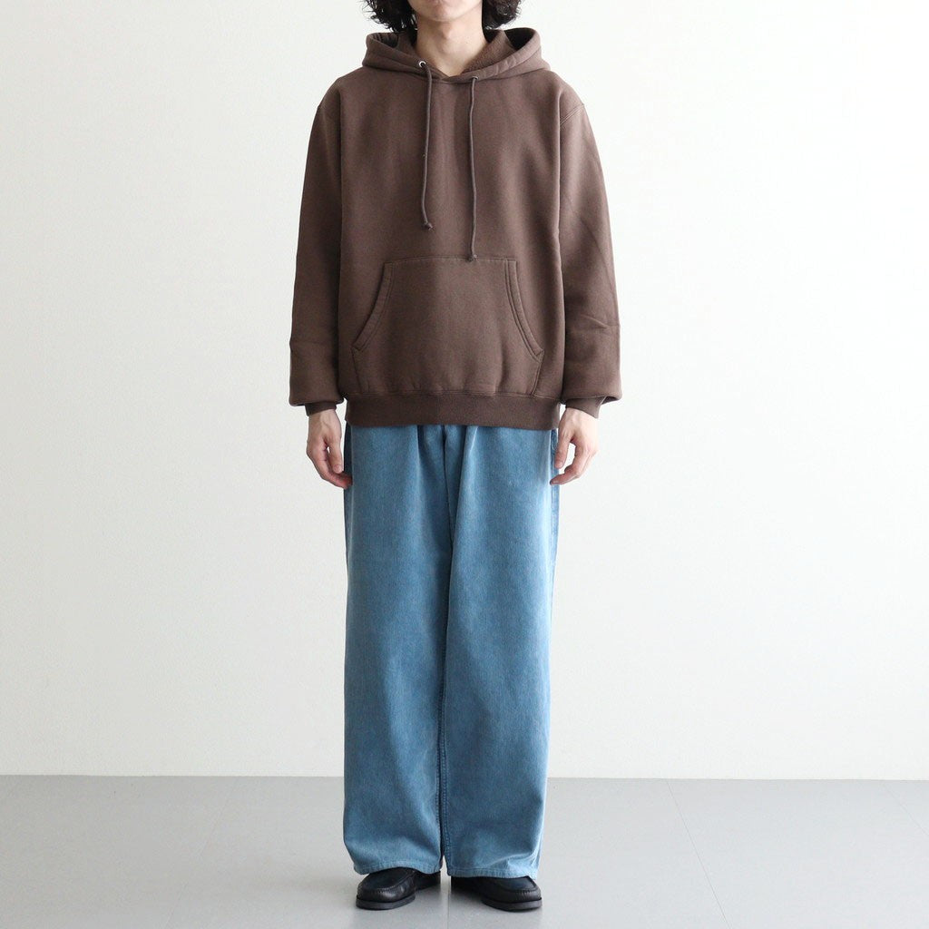 GARMENT-DYED FINX CORDUROY 5P WIDE PANTS #DUSTY BLUE [A26AP01FX]