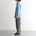 COTTON SILK STRIPE SHIRT #SAX BLUE STRIPE [A26AS01CS]