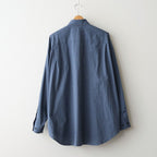 Cotton Check Cape Shirt #BLUE [I26SS-SH101A]