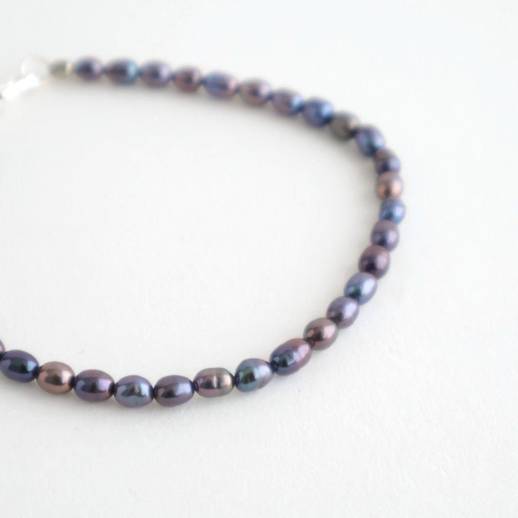 TWNKL PEARL BRACELET #BLACK [SL019]