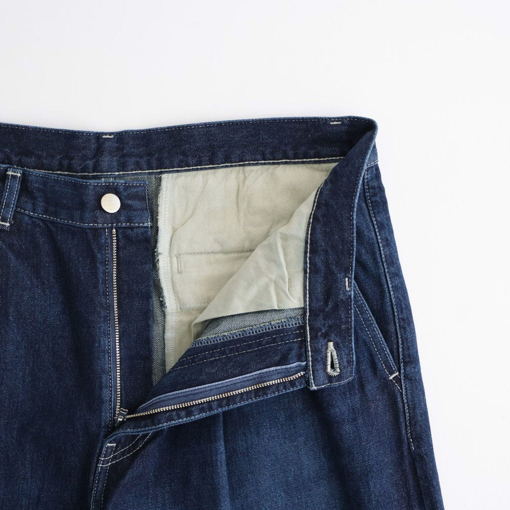 Selvage Denim Two Tuck Pants #INDIGO DARK FADE [GU263-40061DB]