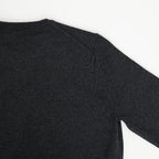 HIGH TWIST WOOL KNIT V-NECK P/O #CHARCOAL [A26AV04CK]