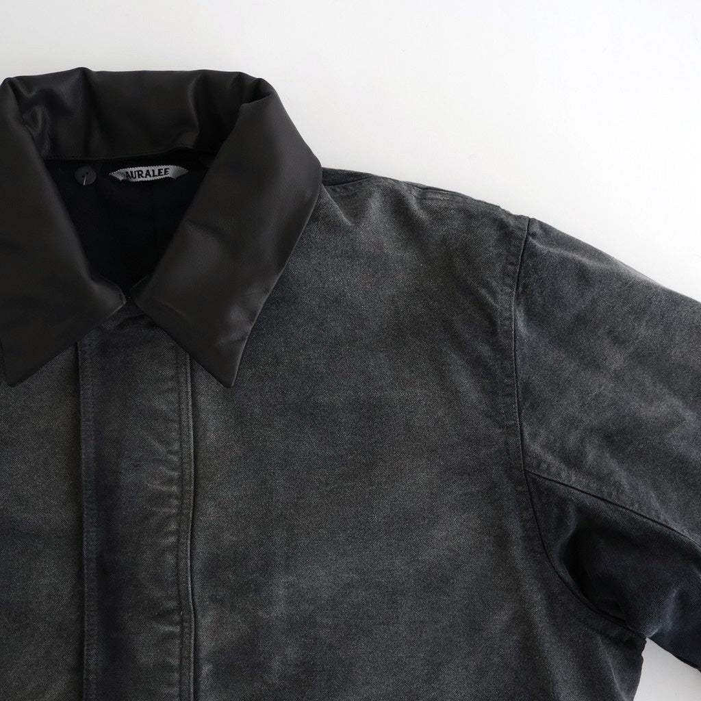 PRODUCT DYED ORGANIC COTTON DUCK BLOUSON #FADED BLACK [A25AB01CD]