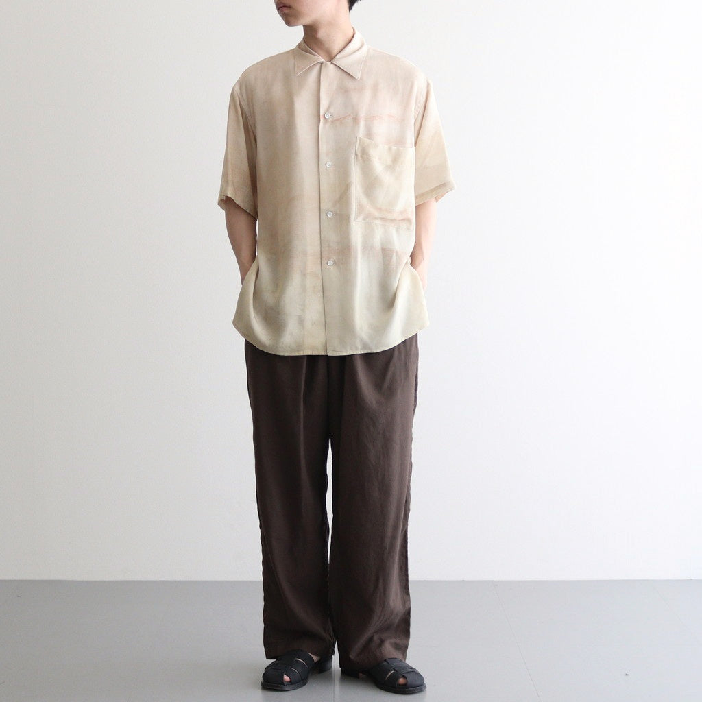 LANDSCAPE PRINTED OPEN COLLAR SHIRT #BEIGE [YK25SS001003SH]