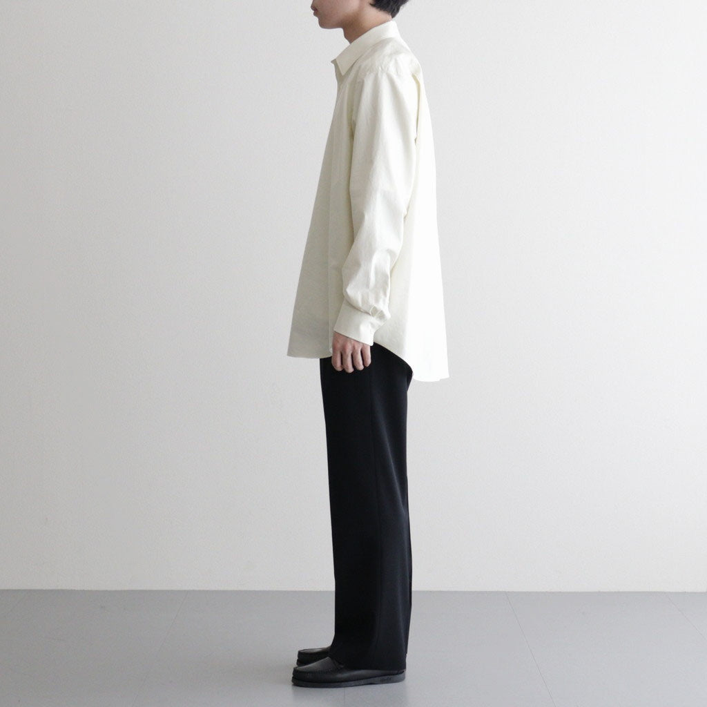 LIGHT WOOL MAX GABARDINE SLACKS #TOP BLACK [A26SP03MG]