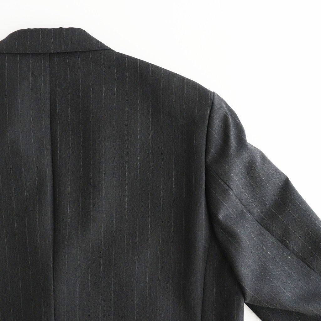 BLUEFACED WOOL JACKET #CHARCOAL NAVY STRIPE [A26AJ01BS]