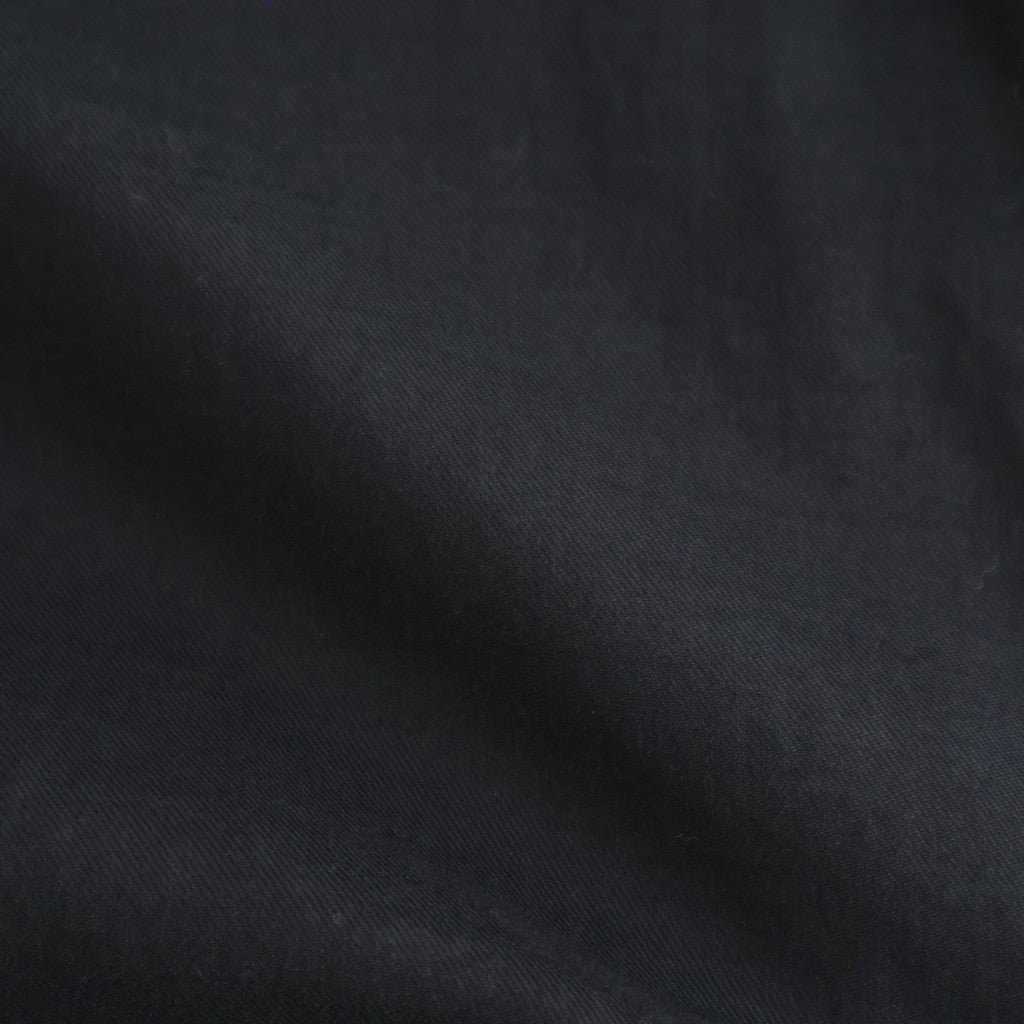 COTTON SILK OVERSIZED REGULAR COLLAR SHIRT #BLACK [ST.1492]