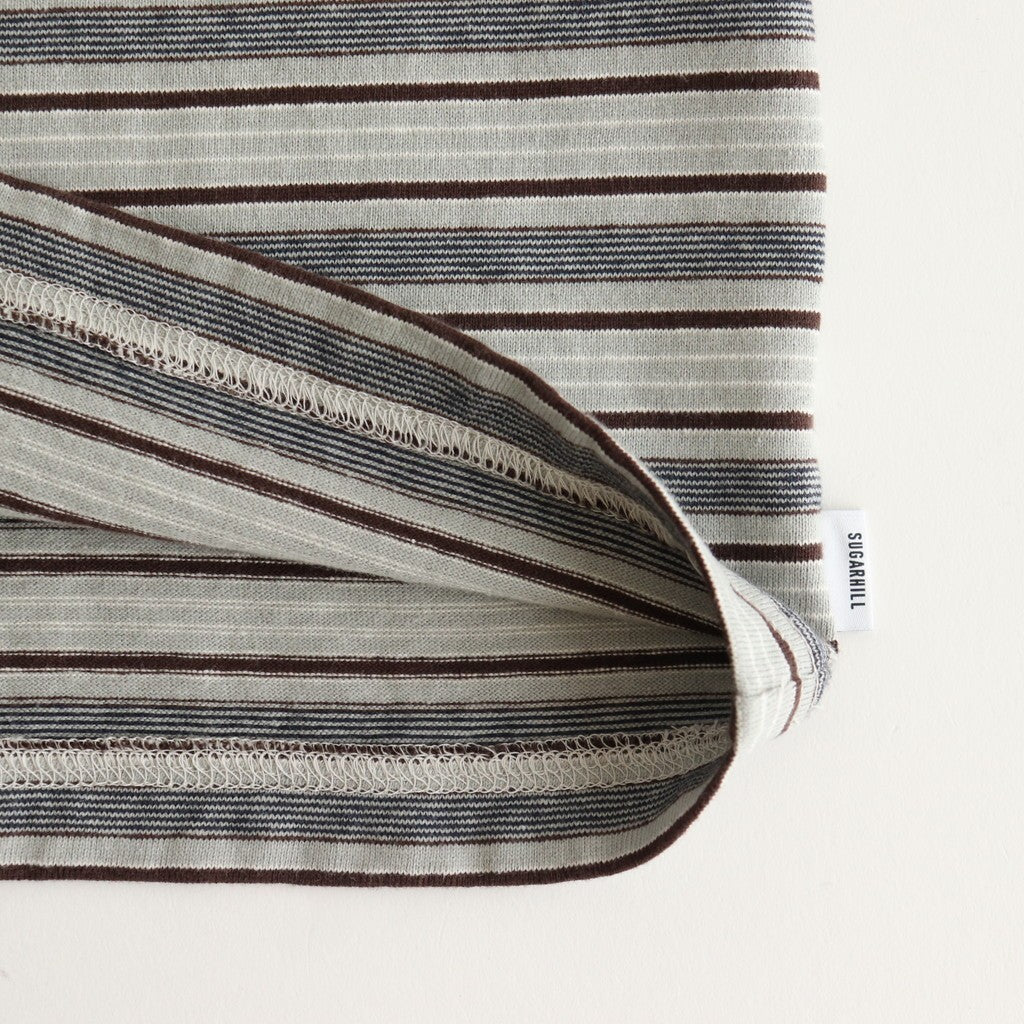 STRIPE TEE #SMOKE BLUE [2541000901]