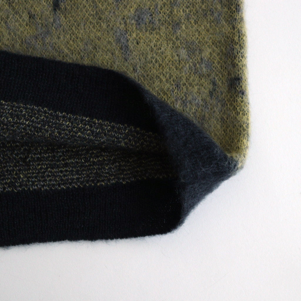 JACQUARD MOHAIR SWEATER #YELLOW [YK24FW0815S]