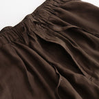 GARMENTDYED COTTON SILK TWILL EASY PANTS #BROWN [YK25SS001007P]