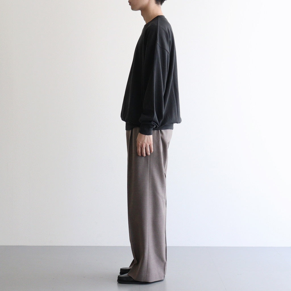 SUPER LIGHT WOOL TWO-TUCK SLACKS #TOP BROWN [A25AP05OS]