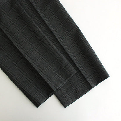 BLUEFACED WOOL CHECK SLACKS #CHARCOAL CHECK [A24AP02CB]