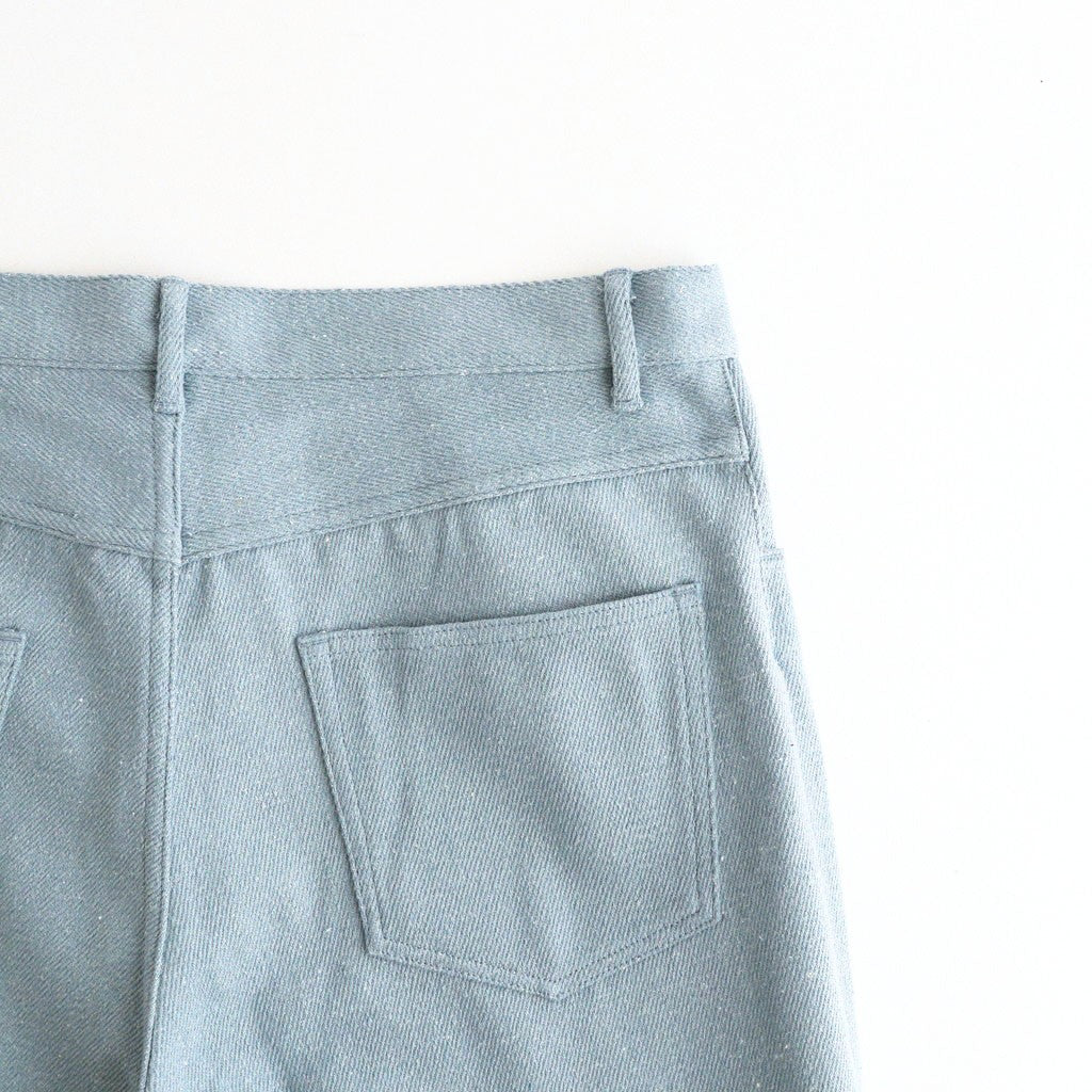 SILK NEP DENIM 5P WIDE PANTS #LIGHT BLUE [A26AP01SD]