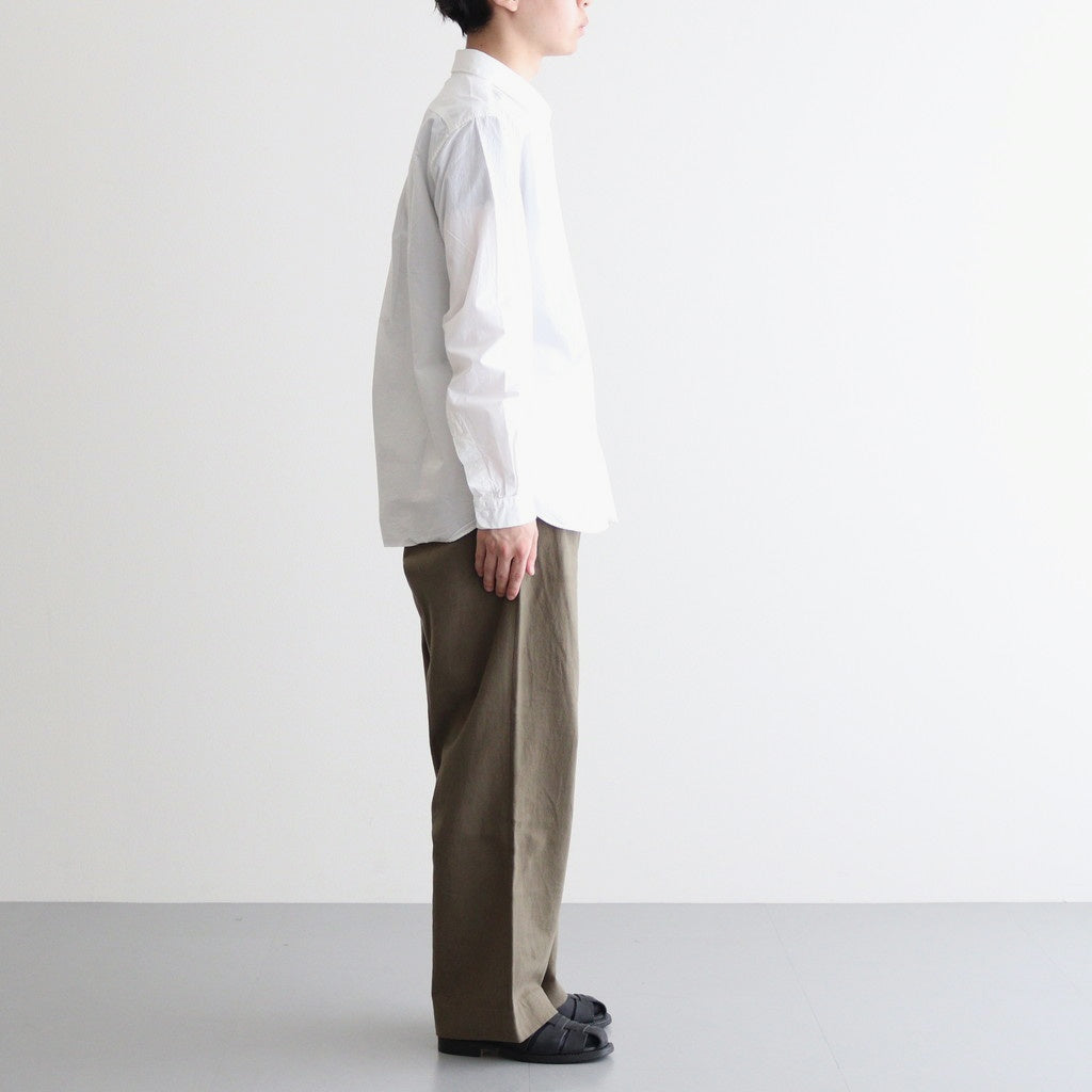 CHINO CLOTH PANTS TUCK STRAIGHT #olive [13659]