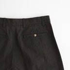 ナイロンオックス 製品染め タックパンツ #BROWN [HQ-P003-051]