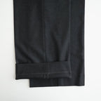 WOOL FULLING FLANNEL ONE-TUCK SLACKS #TOP CHARCOAL [A26AP03CF]