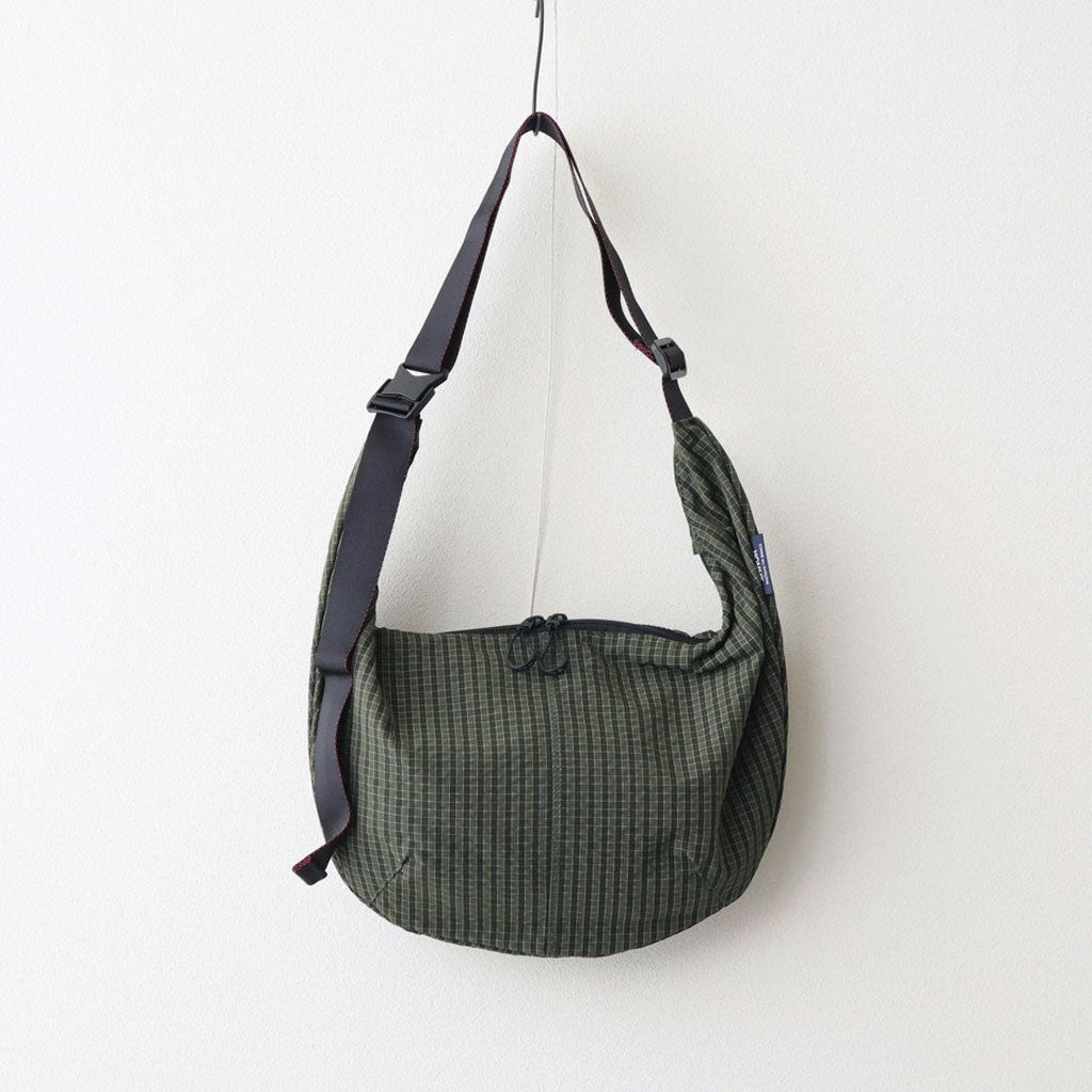 エステルグリッドチェック ショルダーバッグ #KHAKI [HQ-K202-051]