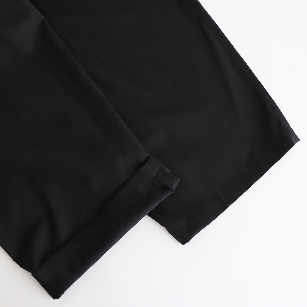 Silicon Poplin Two Tuck Easy Pants #BLACK [GM251-40148]