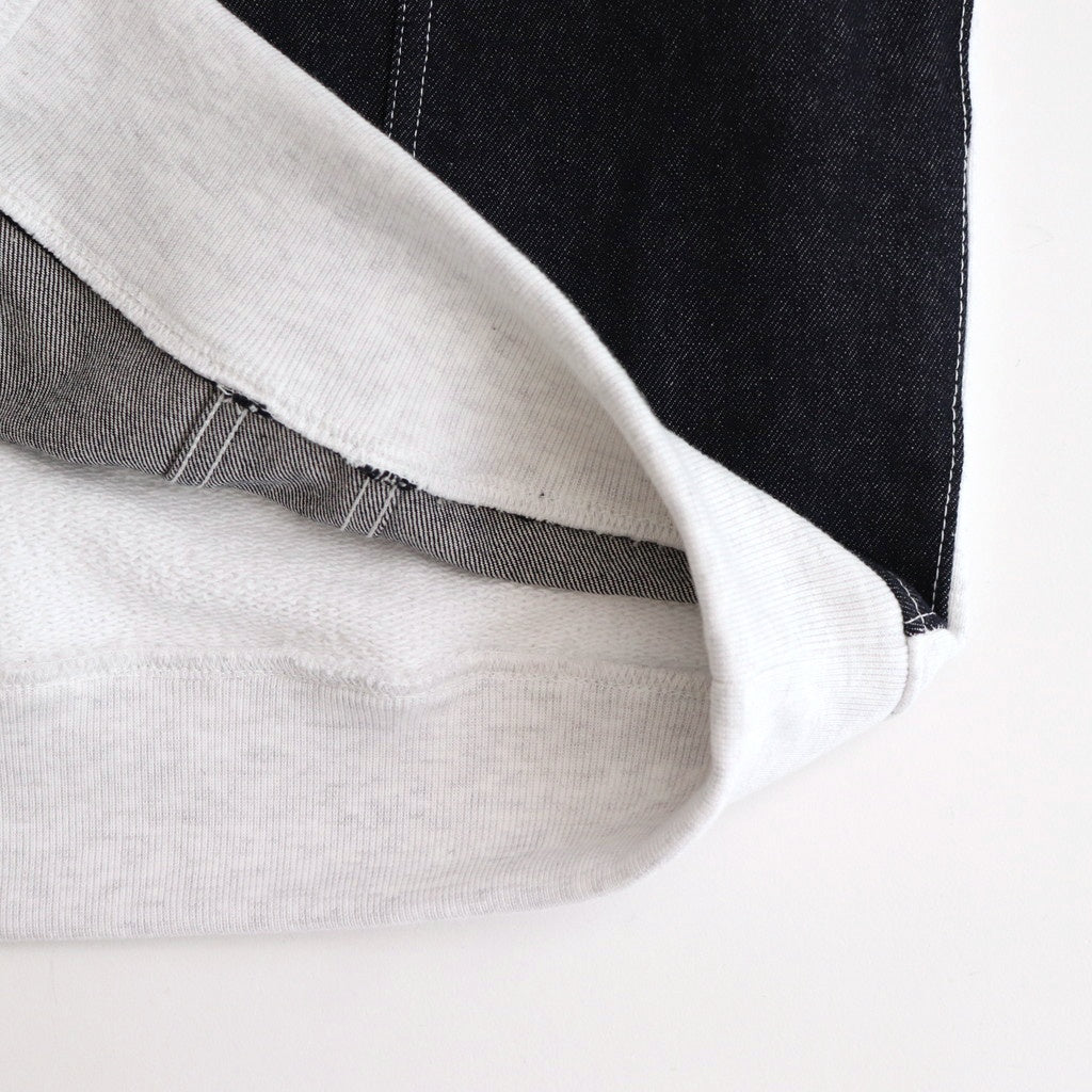 綿反応デニム カーディガン #WHITE×INDIGO [HO-T007-051]