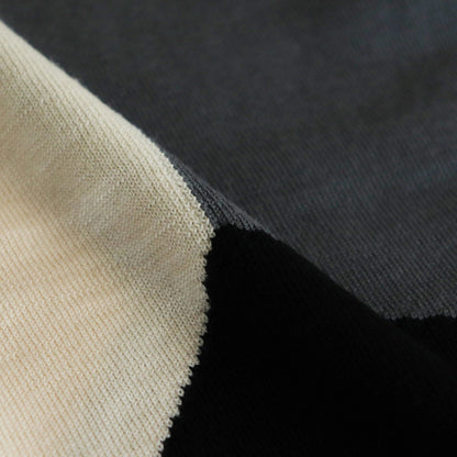 Fine Wool Intarsia Knit #NEUTRAL [GU243-80139]