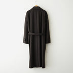 WOOL CASHMERE RAGLAN SLEEVE BALMACAAN COAT #DARK BROWN [ST.1535]