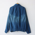 SPRAY PRINTED NYLON ZIP BLOUSON #OCEAN BLUE [YK23SS0463B]