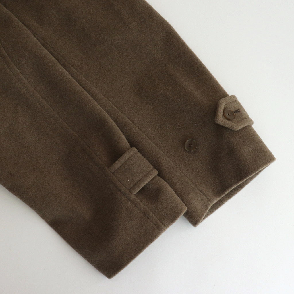 SUPER FINE WOOL MOSSER SOUTIEN COLLAR COAT #KHAKI BEIGE [A24AC01WM]