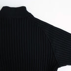 Wide Rib Highneck Sweater #BLACK [YK25FW01100S]