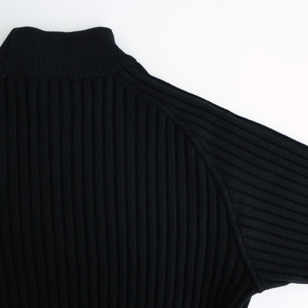 Wide Rib Highneck Sweater #BLACK [YK25FW01100S]