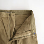 GARMENT-DYED FINX LIGHT CHINO ONE-TUCK WIDE PANTS #BEIGE [A26SP05LF]