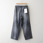 Selvage Denim Belted Pants #BLACK_LIGHT FADE [GU261-40064LB]