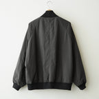 FIBRIL NYLON SATIN FLIGHT JACKET #CHARCOAL GRAY [JKAGLW0200]