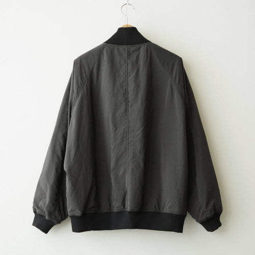 FIBRIL NYLON SATIN FLIGHT JACKET #CHARCOAL GRAY [JKAGLW0200]