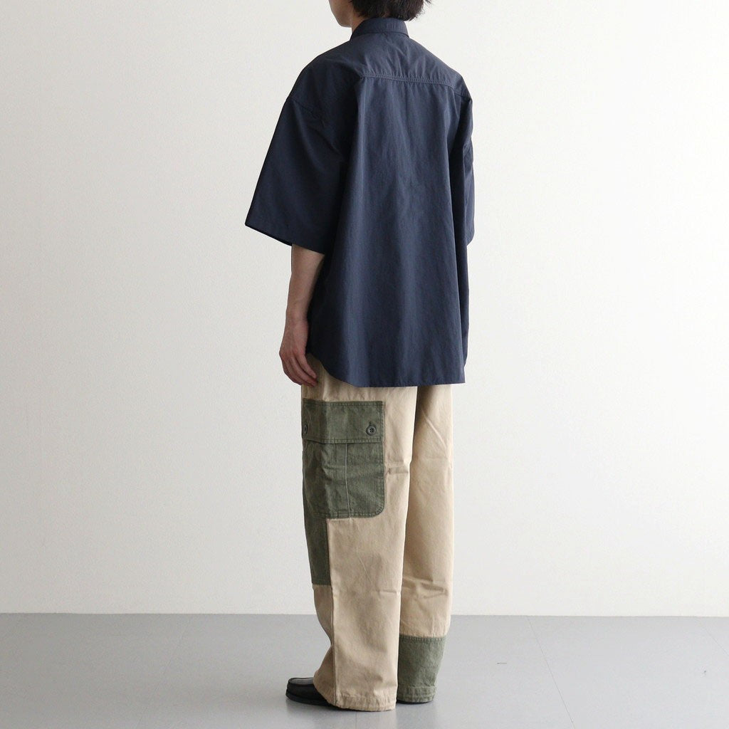 ナイロンタッサー S/S シャツ #NAVY [HQ-B021-051]
