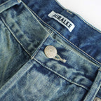 SELVEDGE FADED HEAVY DENIM WIDE PANTS #FADED INDIGO [A25AP03DH]