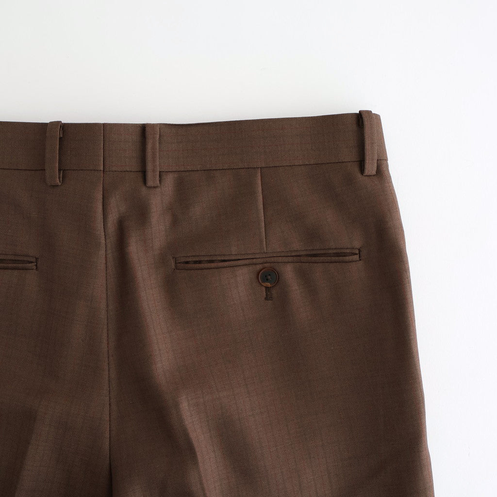 25awBLUEFACED WOOL TWO-TUCK SLACKS サイズ4 BLUEFACED WOOL TWO-TUCK SLACKS #BROWN RED STRIPE [A25AP02BS