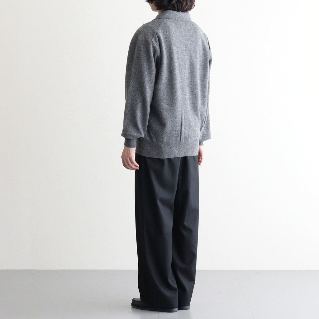 EXTRA FINE WOOL KNIT SKIPPER #GREY [ST.1636]